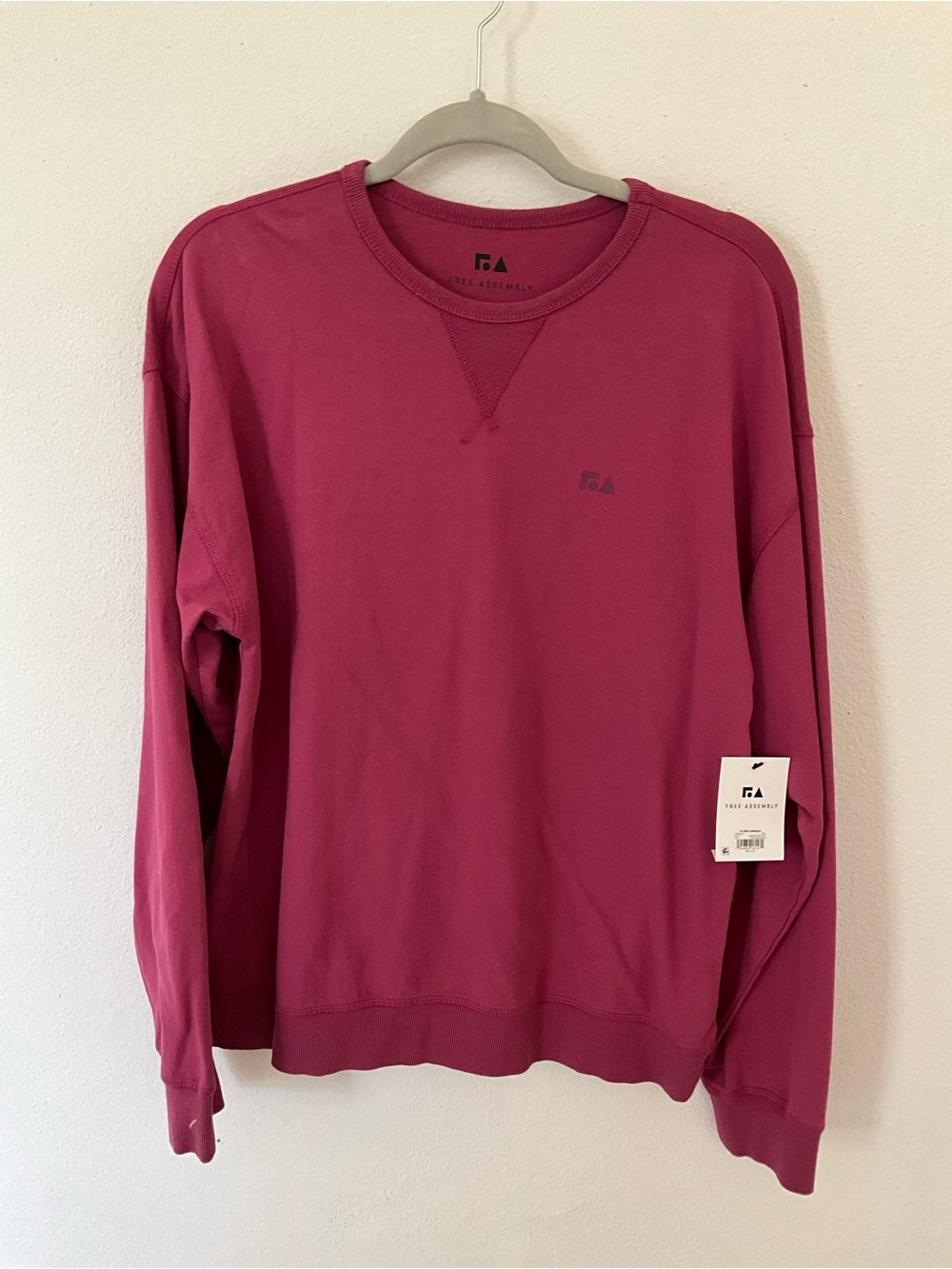 Free Assembly Women’s Crewneck Sweatshirt - Berry XL XXL